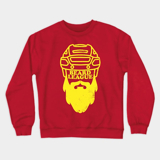 Beard League - Playoff Hockey (yellow version) Crewneck Sweatshirt by toadyco